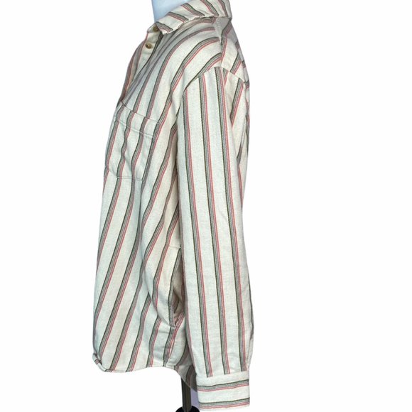 Madewell Flannel Sunday Shirt in Claxton Stripe w/POCKETS XS - Picture 8 of 11